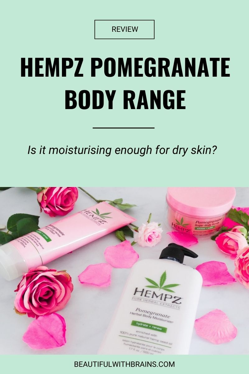 hempz pomegranate body range review