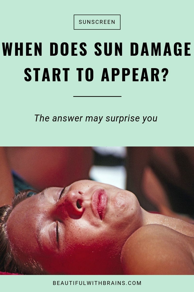 How long does it take for sun damage to appear?