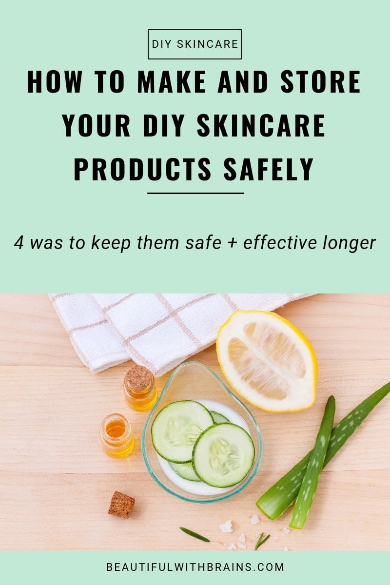 how to make and store your own skincare products safely