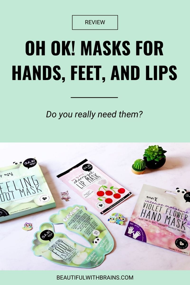 oh ok hands feet and lip masks review