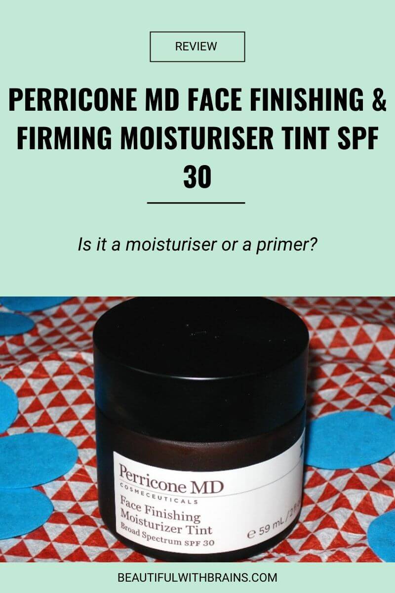 perricone md face finishing & firming moisturiser tint spf 30 review