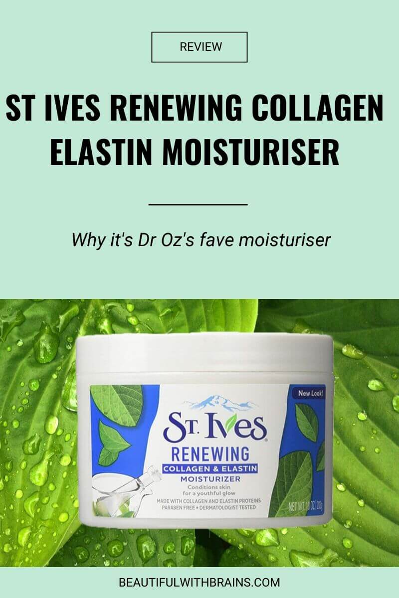 st ives renewing collagen elastin moisturizer review