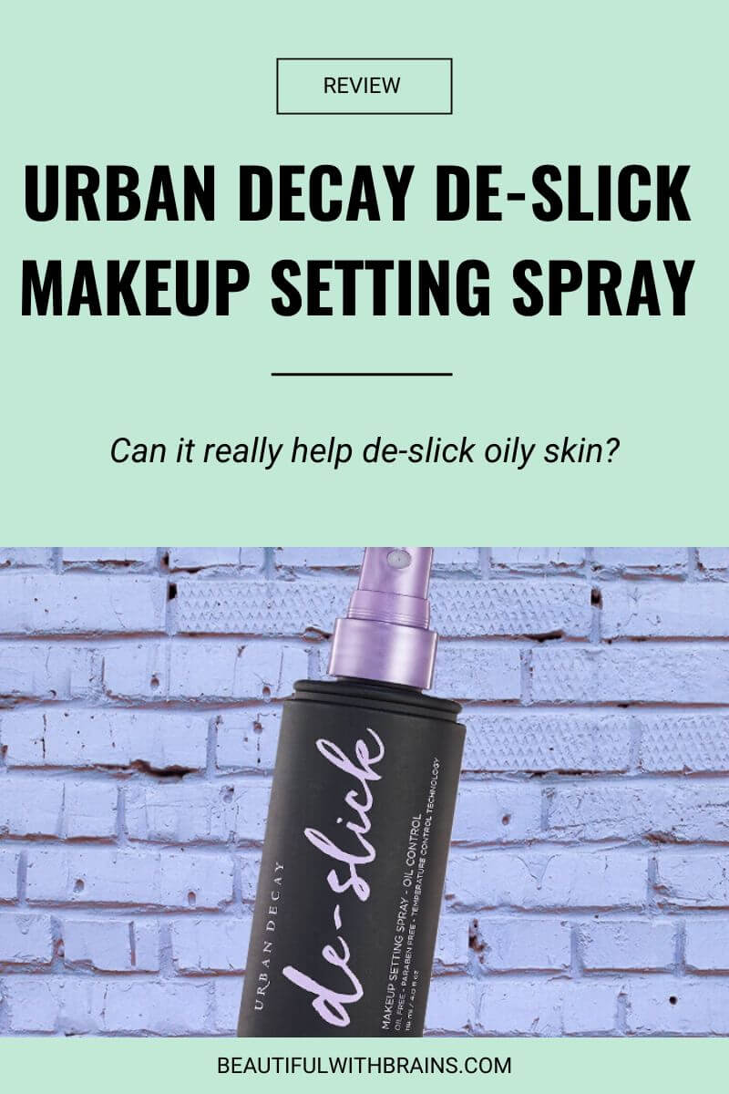 urban decay de-slick makeup setting spray review