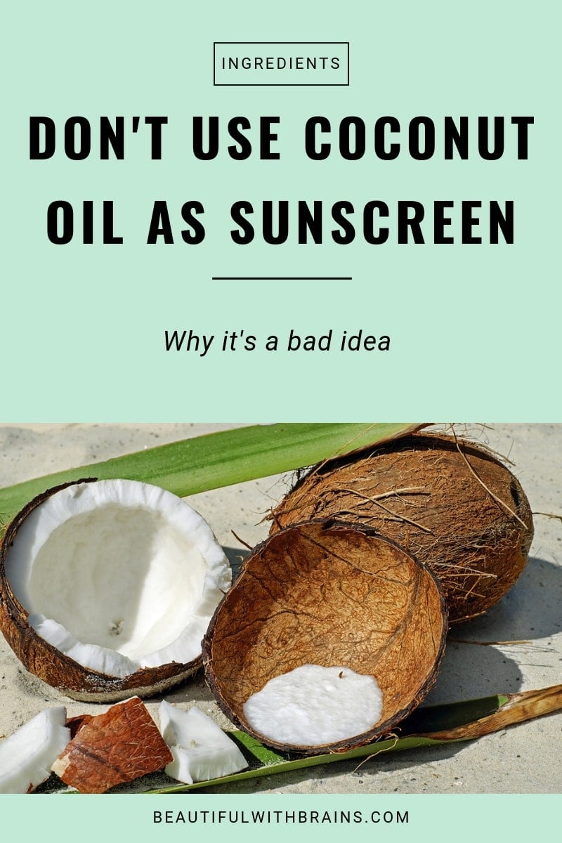 why using coconut oil as susncreen is a bad idea