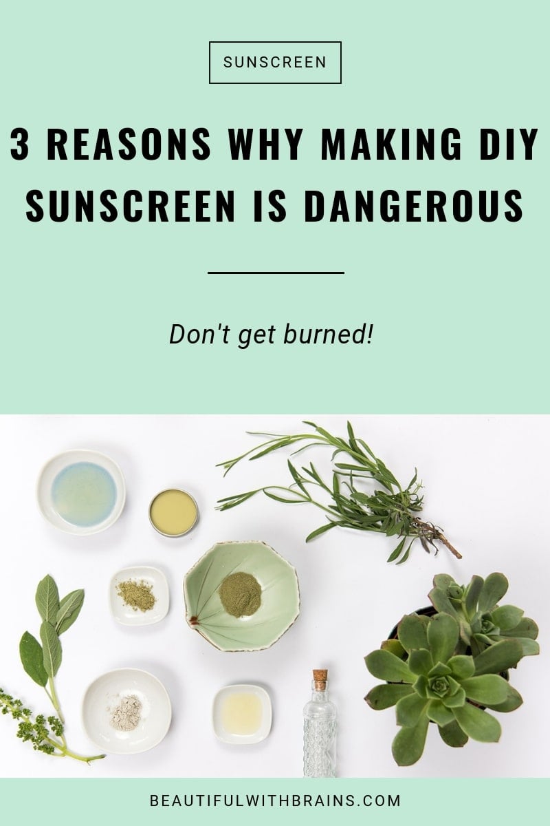 why you shouldn't make diy sunscreen